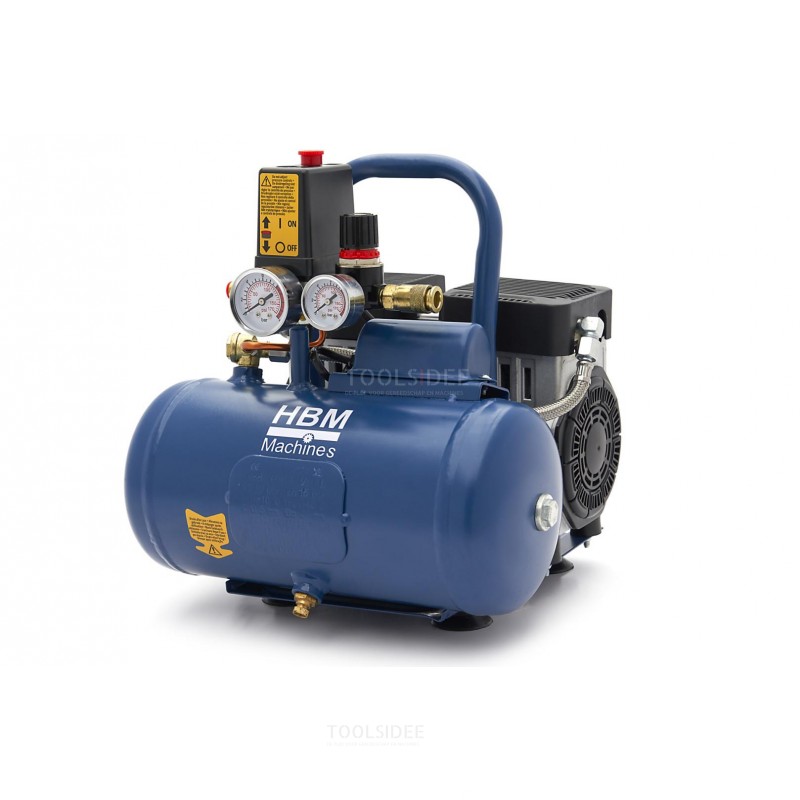 HBM støjsvag kompressor 6 liter HBM støjsvag kompressor 6 liter