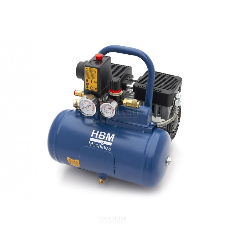 HBM støjsvag kompressor 6 liter HBM støjsvag kompressor 6 liter