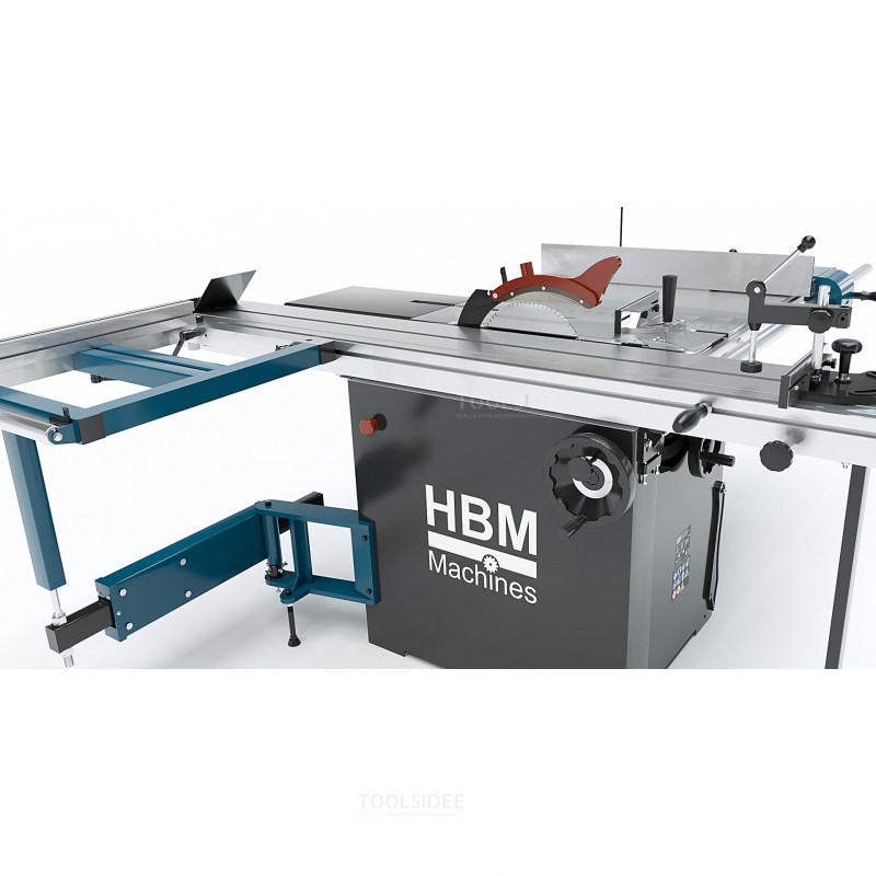 HBM panelsav, rundsavsbord med rullebord deluxe 3000 Watt 400 Volt 