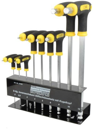 Mannesmann Sechskant-T-Griff-Set, 9-teilig – 18150
