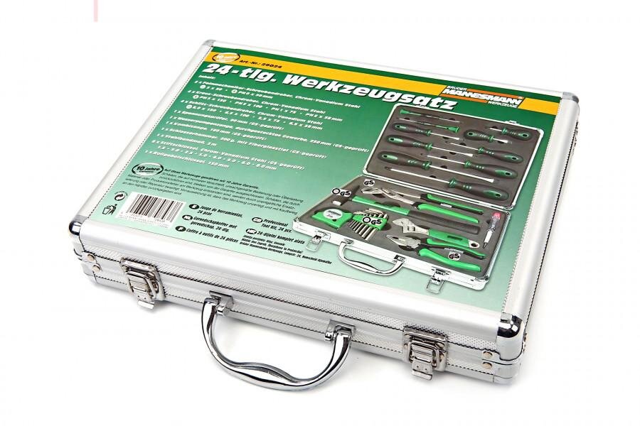 Mannesmann 24-teiliger Werkzeugsatz im Aluminiumkoffer - 29024 Mannesmann 24-teiliger Werkzeugsatz im Aluminiumkoffer - 29024