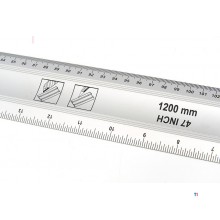 HBM 1200 mm Alu lineal med håndtag