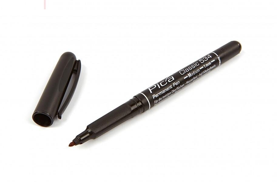 Pica 534/46 Permanent Pen 1,0mm rund svart