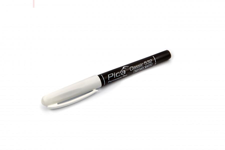 Pica 532/52 Permanent Pen 1-2mm rund hvit