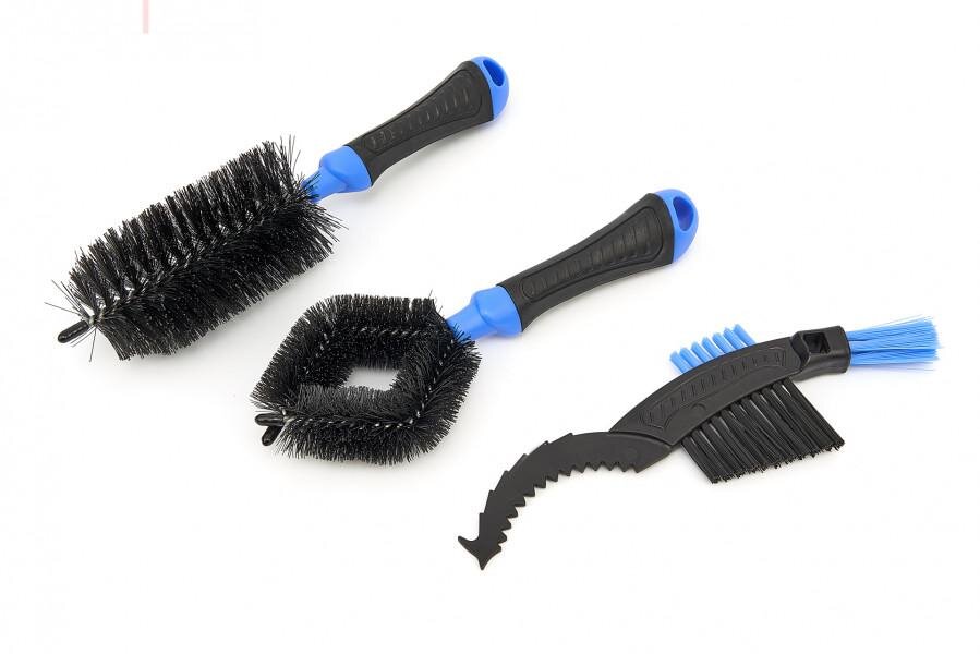 HBM 3-delt rengjøringsbørstesett for sykler, motorsykler og felger