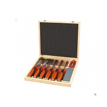 HBM 8-delt professionelt mejselsæt med skæresten og slibetilbehør