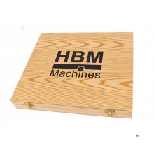 HBM 8-delt professionelt mejselsæt med skæresten og slibetilbehør