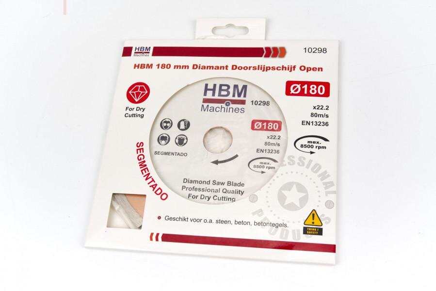 HBM 180 mm Diamanttrennscheibe offen HBM 180 mm Diamanttrennscheibe offen