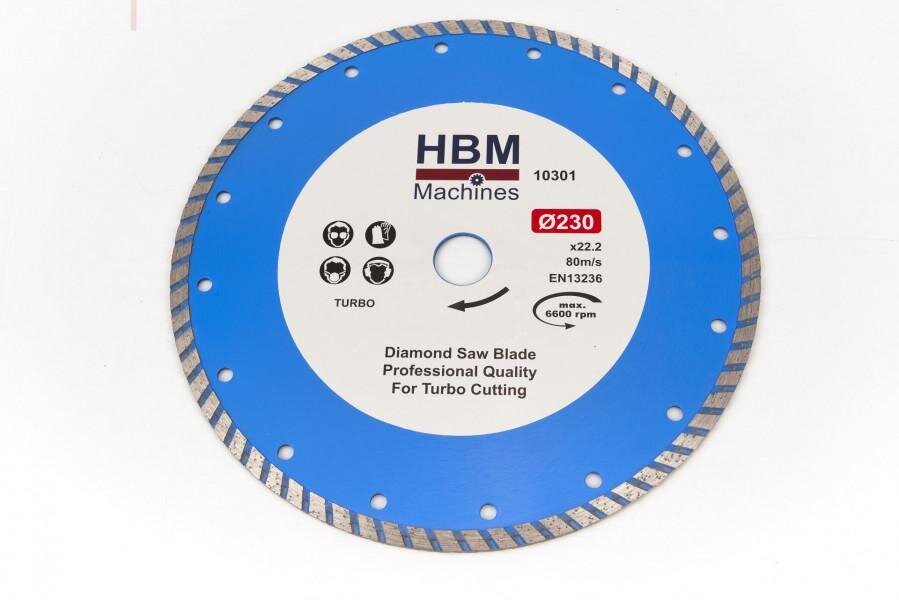 HBM 115 mm diamantskæreskive turbo