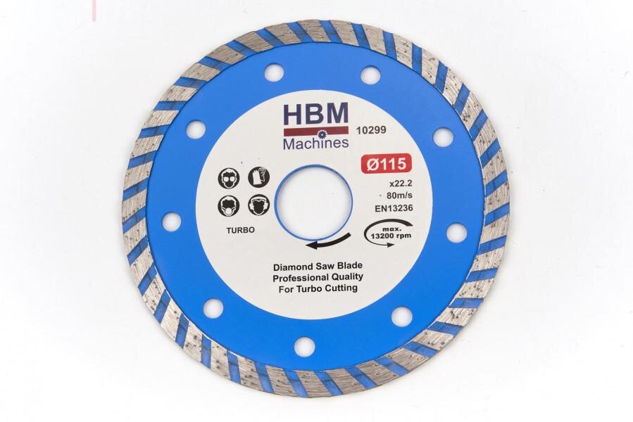 HBM 230 mm diamantskæreskive turbo