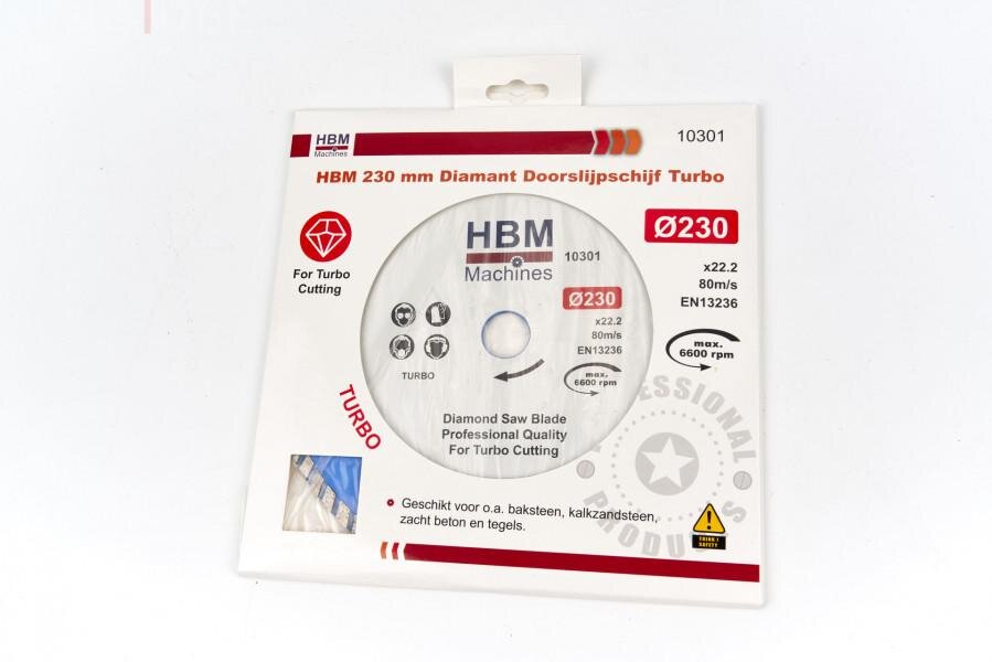 HBM 230 mm diamantskæreskive turbo
