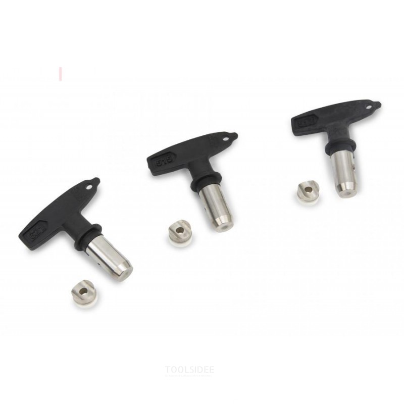 HBM 3 Piece Nozzle set for HBM High Pressure Airless Sprayer Paint Sprayer Wall Sprayer Set 1500 W