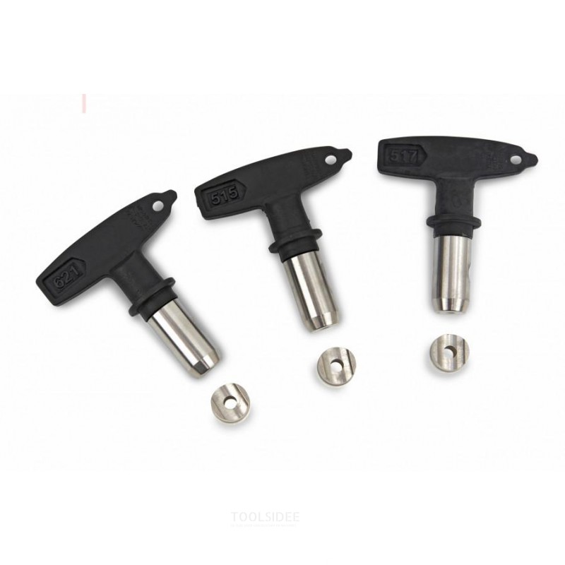 HBM 3 Piece Nozzle set for HBM High Pressure Airless Sprayer Paint Sprayer Wall Sprayer Set 1500 W