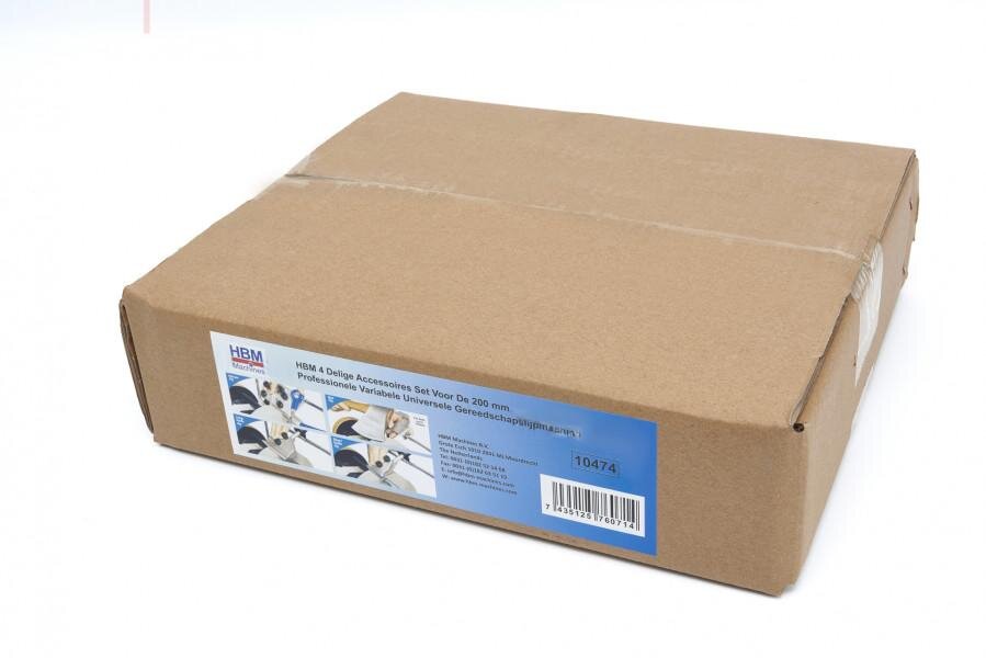 HBM 4-delers tilbehørssett for 200 mm. Profesjonell variabel universalsliper HBM 4-delers tilbehørssett for 200 mm. Profesjonell variabel universalsliper