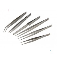 HBM 6-teiliges Pinzettenset aus Edelstahl