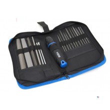 HBM 19-teiliges professionelles Feilenset mit rutschfestem Softgrip-Griff im stabilen Aufbewahrungskoffer