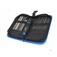 HBM 19-teiliges professionelles Feilenset mit rutschfestem Softgrip-Griff im stabilen Aufbewahrungskoffer