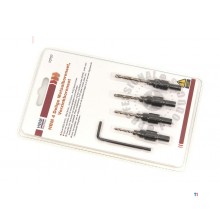 HBM 4-teiliges Metallbohrer-Set, Senkbohrer-Set HBM 4-teiliges Metallbohrer-Set, Senkbohrer-Set