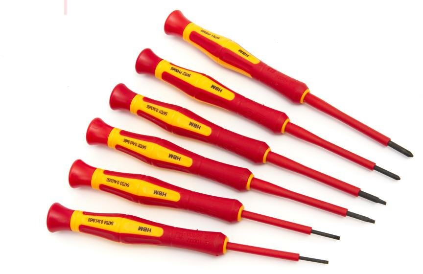 HBM Professional 6-delt VDE præcisionsskruetrækkersæt