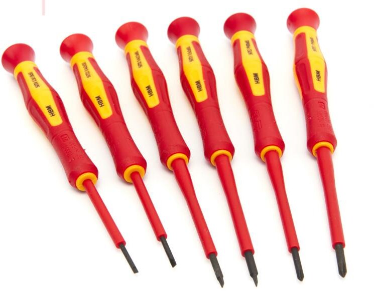 HBM Professional 6-delt VDE præcisionsskruetrækkersæt