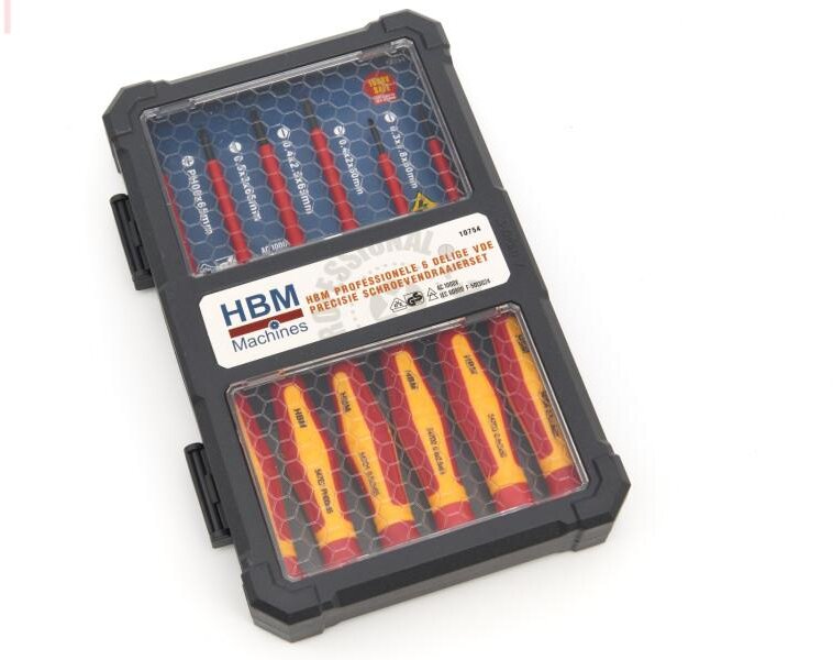 HBM Professional 6-delt VDE præcisionsskruetrækkersæt