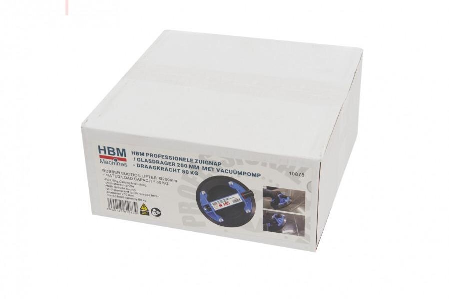 HBM Professional Sugekopp / Glassholder 200 mm med vakuumpumpe - Lastekapasitet 80 Kg