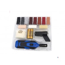 HBM 11-delers reparasjonssett for laminat - parkettgulv og møbler inkludert 11 farger og batteri