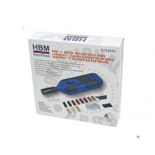 HBM 11-delers reparasjonssett for laminat - parkettgulv og møbler inkludert 11 farger og batteri