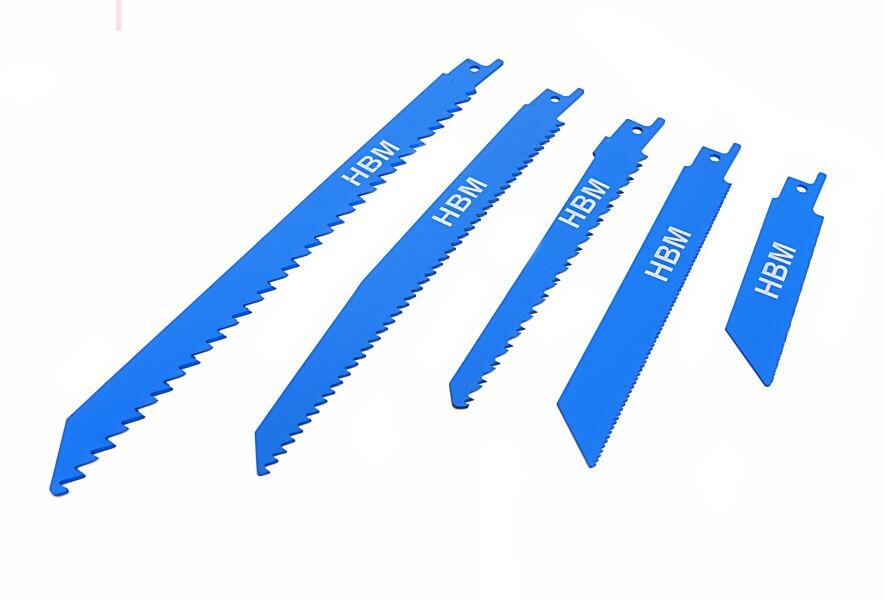 HBM 5-delt savklingesæt til HBM Profi 600W mini stempelsav / universalsav med variabel hastighed e HBM 5-delt savklingesæt til HBM Profi 600W mini stempelsav / universalsav med variabel hastighed e