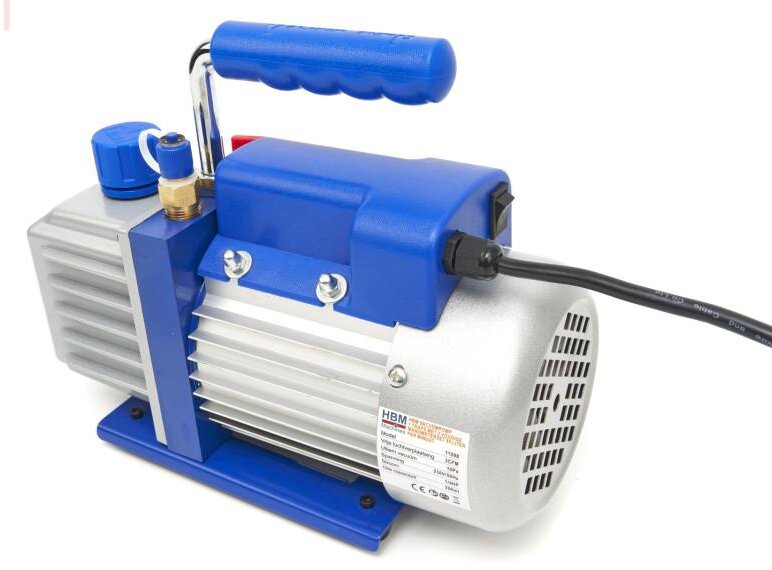 HBM Vakuumpumpe 1 trin med 2-fold manometersæt 85 liter pr. minut