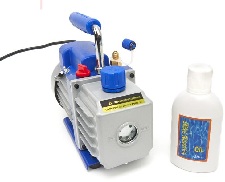 HBM Vakuumpumpe 1 trin med 2-fold manometersæt 85 liter pr. minut