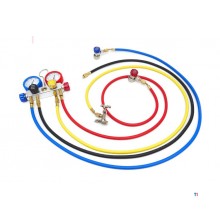 HBM Vakuumpumpe 1 trin med 2-fold manometersæt 85 liter pr. minut