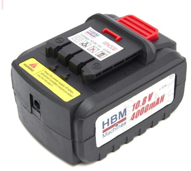HBM-batteri for HBM Profi 10,8 V - 4400mAh flettemaskin inkludert 2 batterier