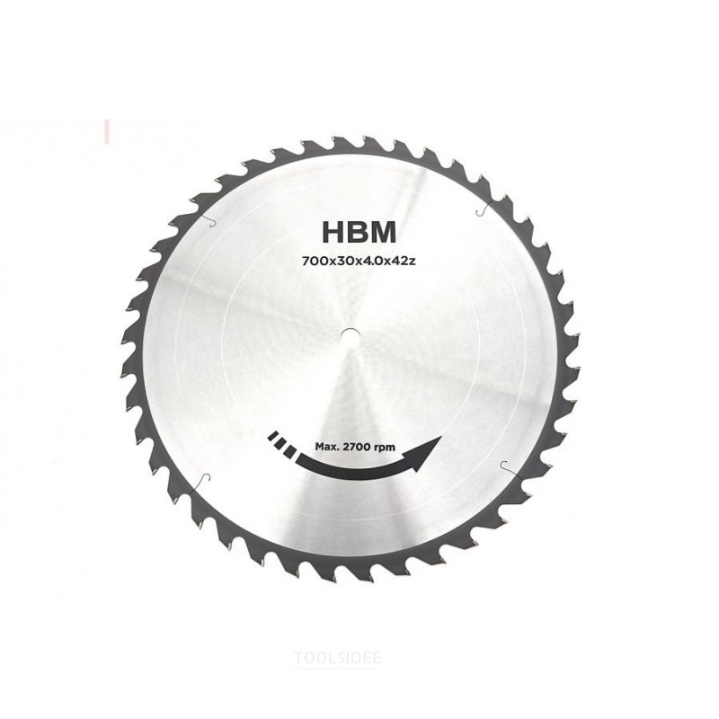 HBM 700 mm - 42-T Savklinge til HBM Professional Vippesav / Brændesav 5,5 HK - 400 Volt