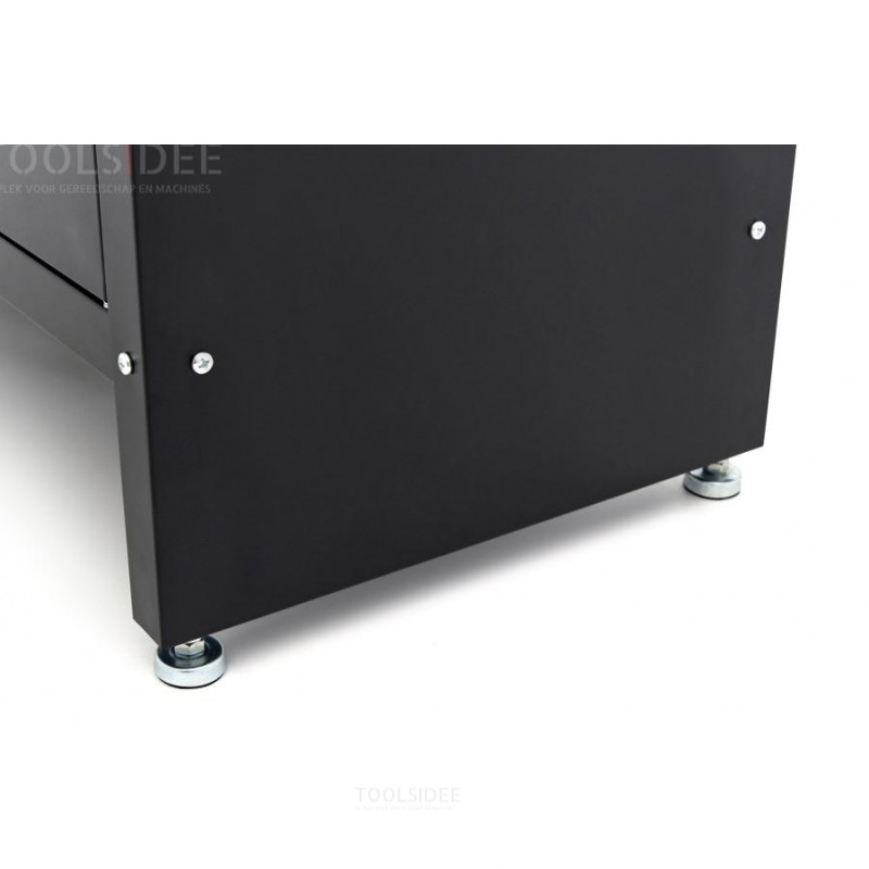 HBM 120 cm workbench with 5 drawers, 1 door and solid wood worktop HBM 120 cm workbench with 5 drawers, 1 door and solid wood worktop