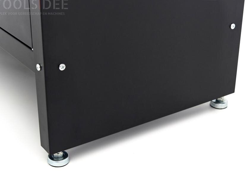 HBM 120 Cm Arbeidsbenk med 5 skuffer, 1 dør og heltre benkeplate