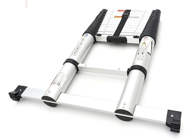 HBM Professional Teleskopstige – Aluminium – Maks. Arbejdshøjde 3,80 m