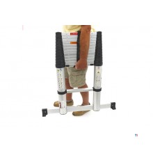 HBM Professional Teleskopstige – Aluminium – Maks. Arbejdshøjde 3,80 m