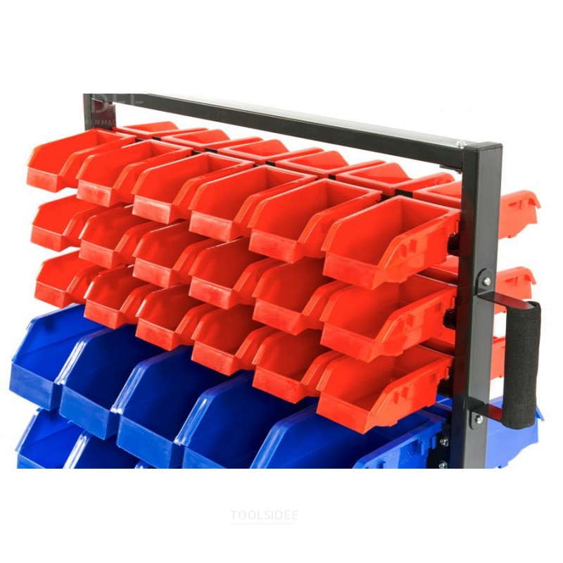 HBM Mobile Storage Rack with 90 Storage Bins HBM Mobile Storage Rack with 90 Storage Bins