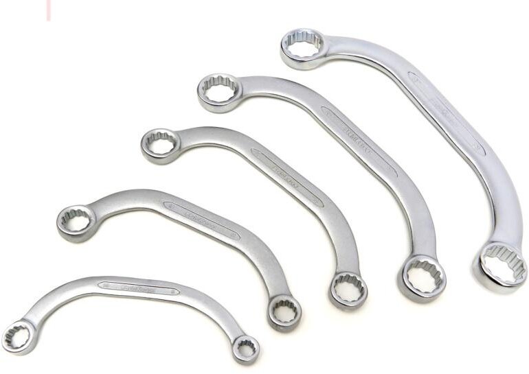 Stahlkaiser 5-delt C Dobbeltringnøkkelsett 8 – 22 mm. Stahlkaiser 5-delt C Dobbeltringnøkkelsett 8 – 22 mm.