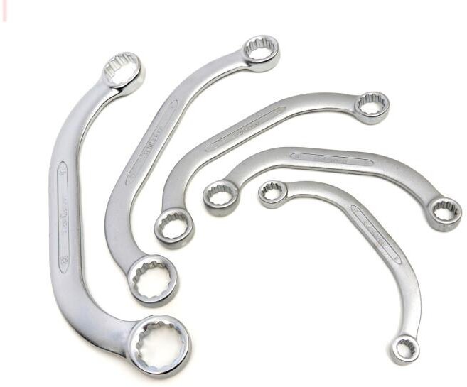 Stahlkaiser 5-delt C Dobbeltringnøkkelsett 8 – 22 mm. Stahlkaiser 5-delt C Dobbeltringnøkkelsett 8 – 22 mm.