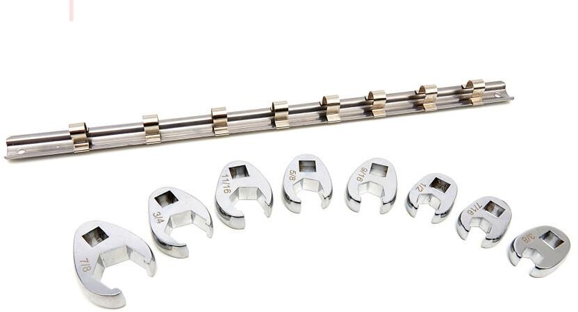 Stahlkaiser 8-delers kråkefotnøkler INCH med 3/8 opptak