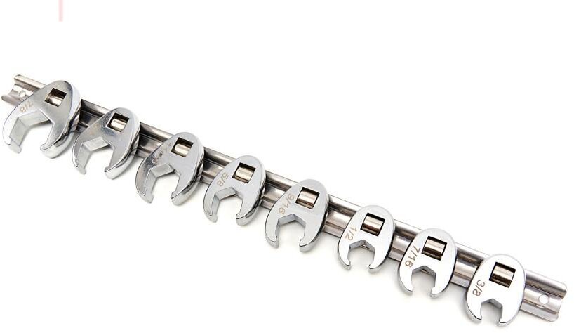 Stahlkaiser 8-delers kråkefotnøkler INCH med 3/8 opptak