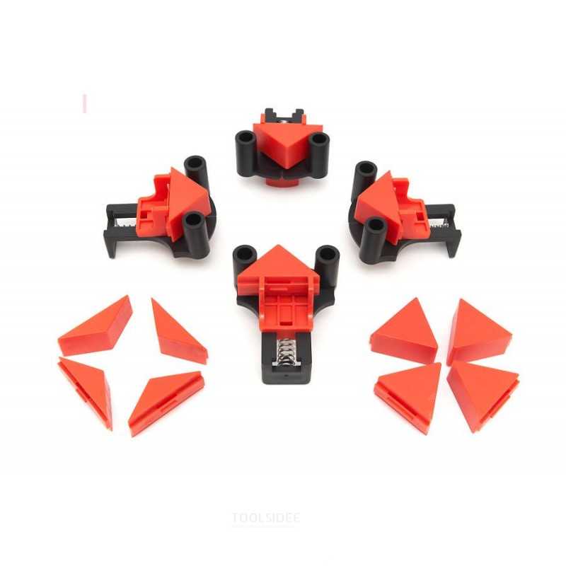 HBM 4 Piece Corner Clamp Set, Glue Clamp Set With 3 Sets of 60, 90 and 120 Degree Jigs HBM 4 Piece Corner Clamp Set, Glue Clamp Set With 3 Sets of 60, 90 and 120 Degree Jigs