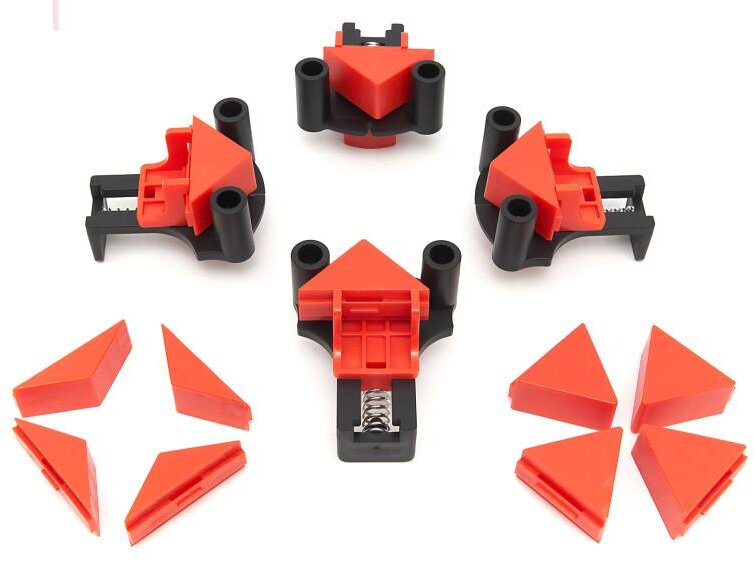 HBM 4 Delige Hoekklemmenset, Lijmklemmenset Met 3 sets Mallen van 60, 90 en 120 Graden