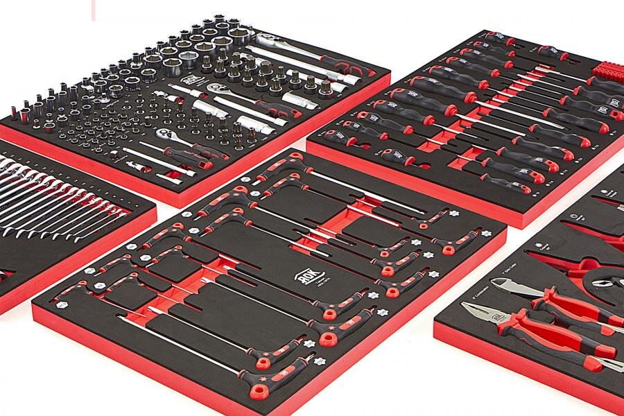 AOK Professional 249-teiliger Werkzeugwagen mit Füllung