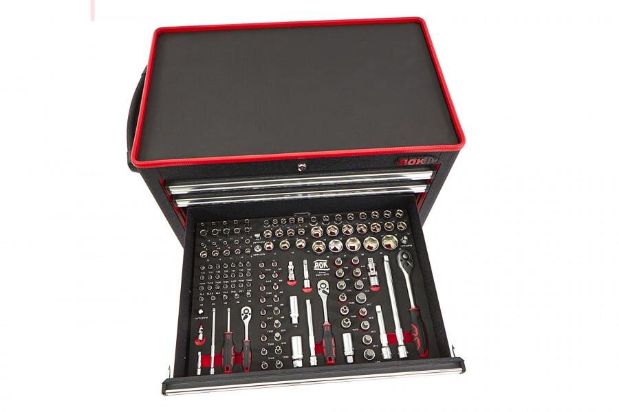 AOK Professional 249-teiliger Werkzeugwagen mit Füllung