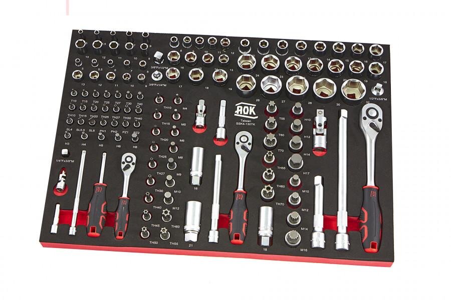 AOK Professional 249-teiliger Werkzeugwagen mit Füllung