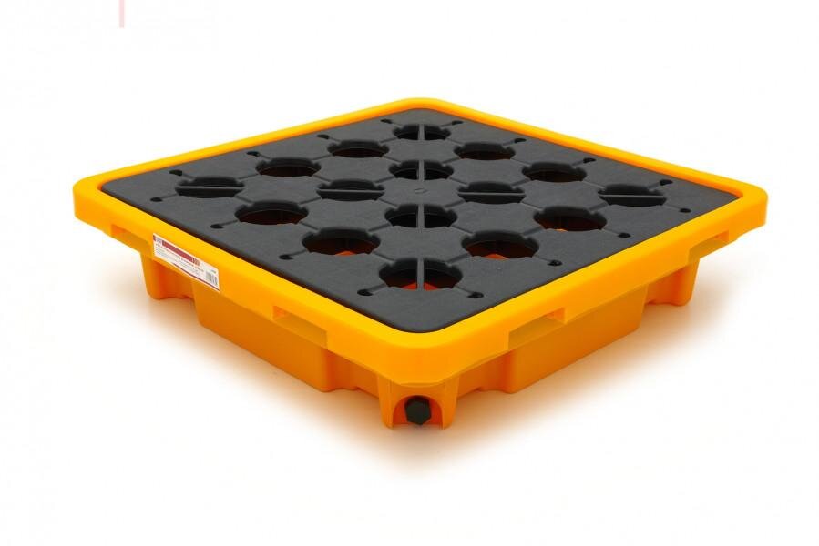 Bac de rétention et bac de récupération pour fût d'huile HBM de 42 litres