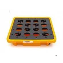 Bac de rétention et bac de récupération pour fût d'huile HBM de 42 litres